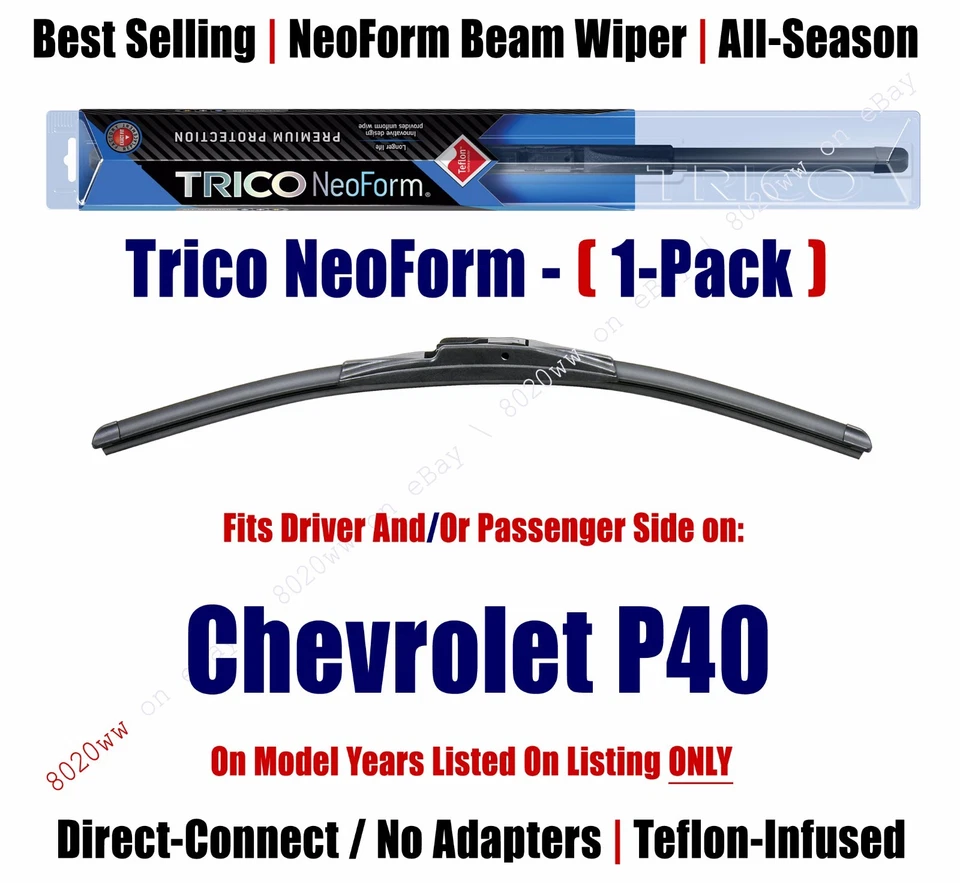 Super Premium NeoForm Wiper Blade (Qty 1) fits 1979-1990 Chevrolet P40 16160 - Image 1 of 1