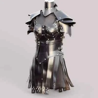 Roupas femininas de couro fantasia medieval renascentista LARP - Imagem 1 de 3