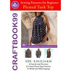 Women’s Pleated Tank Top Summer Dress Sewing Pattern for beginner free shipping 