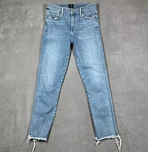 Citizens Of Humanity Damen Jeans 27 Blau Rocket Crop High Rise Skinny Raw Hem - Bild 1 von 16