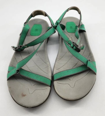 Sandalias de senderismo Teva para mujer Zirra 1000035 con correa en el tobillo con tiras verdes talla 6 Foto 1 de 4