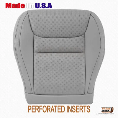 2002 2003 Fits Toyota Highlander Limited - Driver Bottom Leather Seat Cover Gray - Image 1 of 4