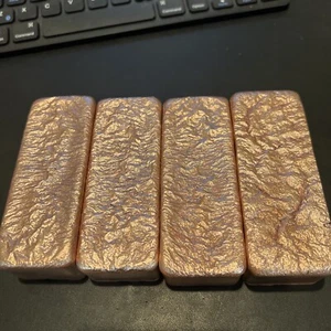 8+ Pounds .999 Copper 4 Thick Bullion Bars Hand Poured 💰💰 Fast Shipping📈📈 - Picture 1 of 5