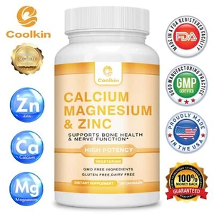 Cápsulas de calcio, magnesio y zinc 1425 mg - Salud muscular y ósea, apoyo - Bild 1 von 12