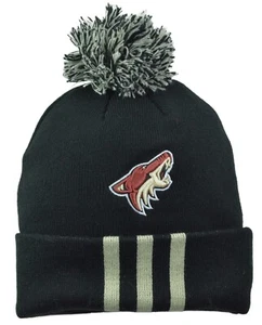 Adidas Arizona Coyotes 3 Rayas NHL Equipo de Hockey Logo Gorro Tejido Pom Invierno Sombrero - Imagen 1 de 2