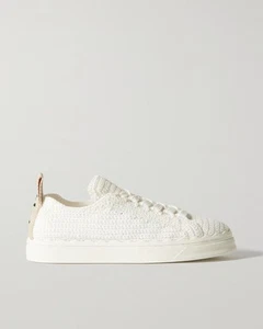 CHLOE Lauren Crochet White Trainers Size Uk 6 Brand New GENUINE RRP £495 #613 - Picture 1 of 8