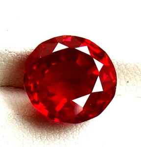 Red Ruby Certified 12 CT BURMA Pigeon Blood Loose Gemstone Round Cut - Picture 1 of 7