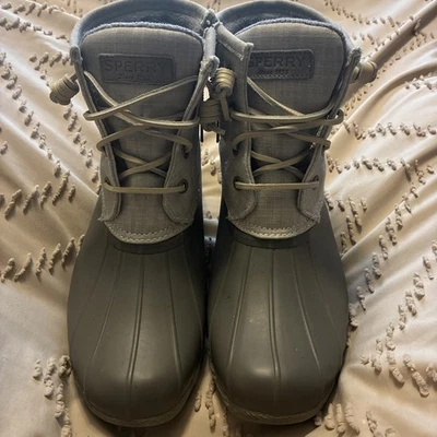 Botas para mujer Sperry talla 8,5 M impermeables goma gris Foto 1 de 4