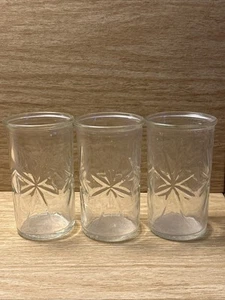 3 VTG Atomic Starburst TUMBLERS GLASSES 4 oz 3 7/8" ANCHOR HOCKING Small Juice - Picture 1 of 8