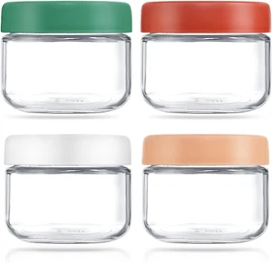 4 Pack Overnight Oats Container Jar with Screw Lid - Wide Mouth Mason Jars, Airt - Picture 1 of 12