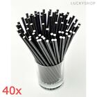 40 Paper Straws Gin Cocktail Paper Drinking Straws Cheap Stocking black Or multi