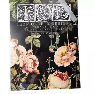 Iron Orchid Designs Flora Parisiensis 4 12x16 Transfer Pad IOD Transfer Pad - Picture 1 of 6