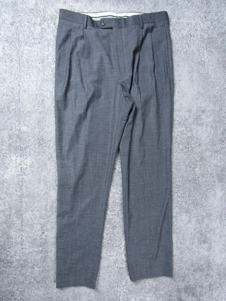 Daniel Cremieux Pants Mens 34X32 Dress Gray Bottom Business Formal Work Pleated - Image 1 of 4