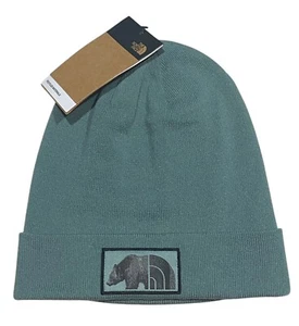 The North Face Dock Worker Bear Logo Patch Recycled Beanie Green - Bild 1 von 3