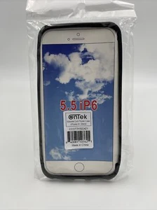 New Ontek Silicone iPhone 6+ Plus Black Phone Case - Picture 1 of 2