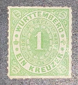 Travelstamps: Germany Wurttemberg Stamps Scott # 47 1869 Mint OG H 1k NICE!! - Picture 1 of 5