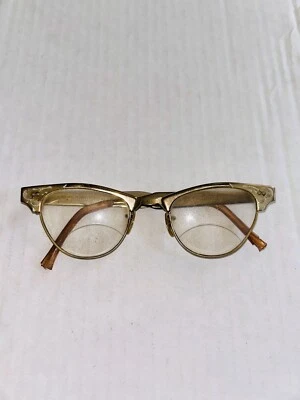 Vintage Victory Alum Cat Eye Glasses 1950s 5 1/2 Silver 44-44 12GF - Image 1 of 4