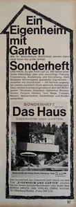Clipping Pubblicità ADVERTISING WERBUNG ANNO 1965 EIN EIGENHEIM MIT GARTEN - Bild 1 von 1