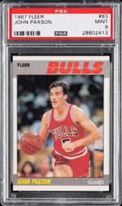 1987 Fleer #83 John Paxson Rookie Card PSA 9 Mint Chicago Bulls 80s Basketball - Picture 1 of 2