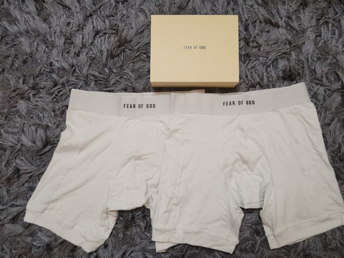 Boxer uomo Fear Of God confezione da 2 boxer beige cemento