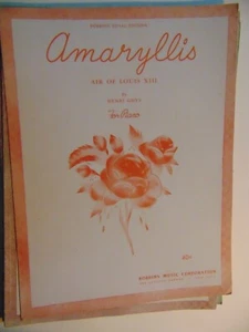 1930's Amaryllis Robbins Royal Edition sheet music - Picture 1 of 2
