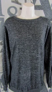 Workshop Republic Clothing Women L Black Heather Tunic Knit Sweater Dolman Sleev - Picture 1 of 7