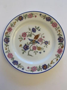 Limoges Jean Pouyat Plate-Bird in Tree, Flowers, Made in France - Picture 1 of 8