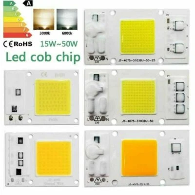 LED Chip 10W 20W 30W 50W Lamp bead smart ic cob bulb smd light spectrum 220-240V - Image 1 of 4