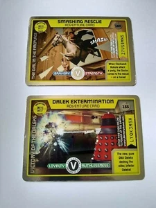 Lote de 2 tarjetas coleccionables de aventura de lámina de papel de aluminio de Doctor Who Monster Invasion - Imagen 1 de 2