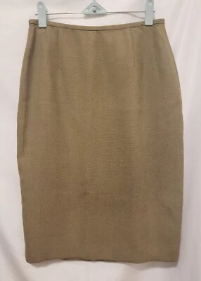 Falda Lápiz Linda Allard Ellen Tracy Talla 4 Bronce Plisada Forrada Cremallera Foto 1 de 4