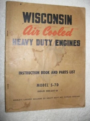 WISCONSIN S-7D ENGINES INSTRUCTION & PARTS MANUAL - Image 1 of 4