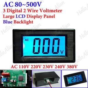 Digital LCD Panel Voltmeter AC 110V 220V 230V 240V 380V Voltage Meter Monitor - Picture 1 of 4
