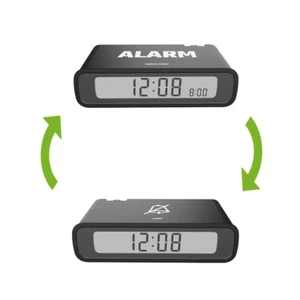 BALDR Flip Alarm Clock ON/OFF Snooze Nap Clock and White Backlight Clear Display - Picture 1 of 34
