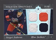 SERGEI FEDOROV 2006-07 UD ULTIMATE COLLECTION PREMIUM SWATCHES JERSEY 29/50