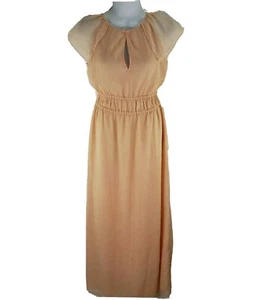 Abito donna ZARA collezione basic smanicato maxi pesca taglia XS buco della serratura davanti - Foto 1 di 10