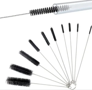 10pc Nylon Cleaning Brushes Set for Straw Test Tube Bottle Nozzle  - Picture 1 of 4