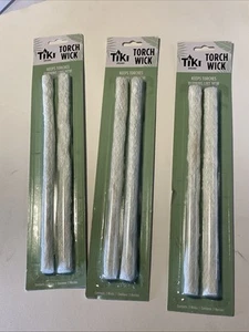 new TIKI Brand Torch Wicks (3)  2-Packs 9" inch 6 total WICKS sealed - Picture 1 of 1