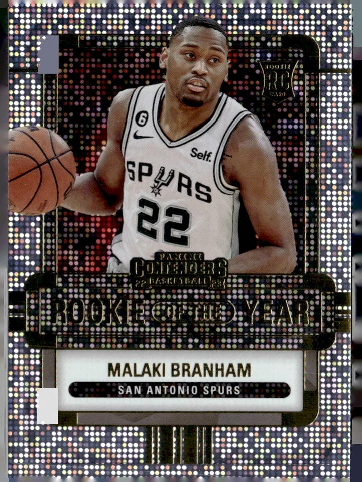 2022  Panini Contenders Rookie Of The Year #12 Malaki Branham RC Spurs - Image 1 of 2