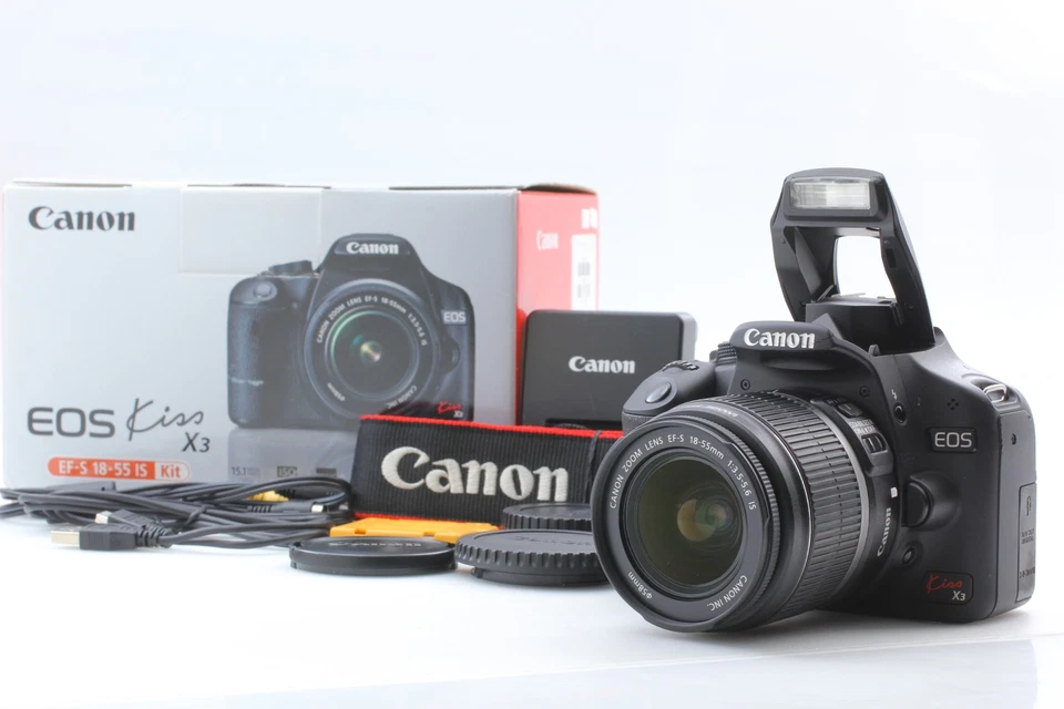 [Exc+5] Canon EOS Kiss X3 Digital Camera EF-s 18-55mm f3.5-5.6 Lens F FROM JAPAN - Image 1 of 4