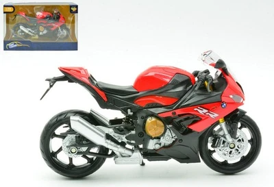 MODELLINO MOTO STATICO DIECAST KINSMART BMW S1000RR ROSSO MODELLISMO SCALA 1:12 - Immagine 1 di 4