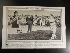 1934 Golf ICN Poster 12x19 Lawson Little British Amateur Golf Champion Wallace - Picture 1 of 5