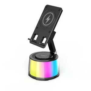 Support Téléphone Innovant avec Audio à Induction Sans Fil et Angles Réglabl - Photo 1 sur 14