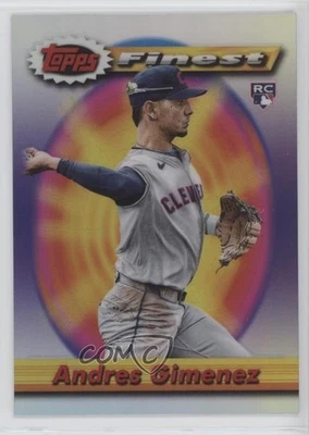 2021 Topps Finest Flashbacks Refractor Andres Gimenez #85 Rookie RC - Image 1 of 2