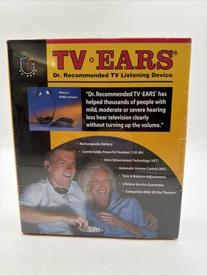 TV EARS Original Wireless Headset System TV Hearing Aid Device Sealed New - Image 1 of 2