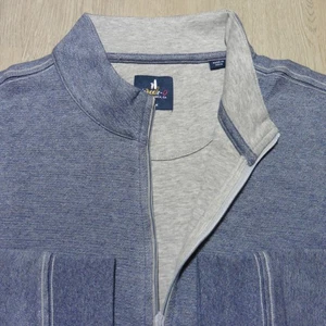 JOHNNIE-O Mens L LARGE SULLY HANKS PULLOVER NAVY BLUE LIGHTWEIGHT 1/4 ZIP - Picture 1 of 15