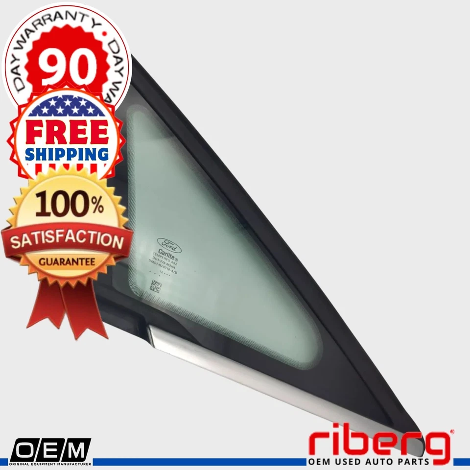 Ford C-Max 13-18 pilar delantero derecho esquina ventilación puerta vidrio cromo ventana OEM Foto 1 de 4