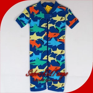 NUOVA CON ETICHETTE HANNA ANDERSSON BIO BABY SHORTIE ZIP SQUALO PISCINA 85 2T 2 - Foto 1 di 6