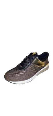 MICHAEL KORS BLACK/BROWN WOMENS TENNIS SPORT SHOE SIZE 6.5 NEW - Image 1 of 4