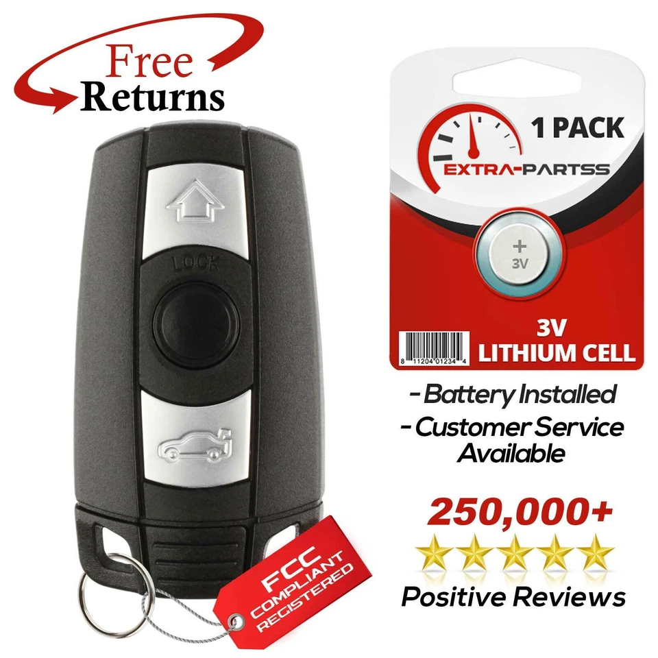 For 2008 2009 2010 2011 BMW 528i Keyless Entry Remote Key Fob - Image 1 of 4