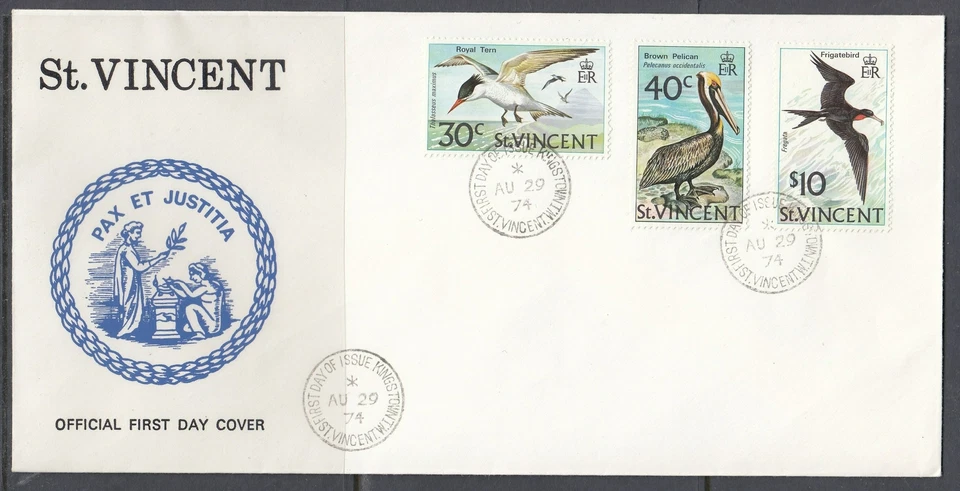 St. Vincent Scott 379-81 FDC - Birds - Image 1 of 1
